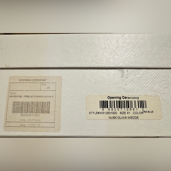 🔥 FIRE SALE CLOSET CLOSING🔥 Rare Opening Ceremony Suede Wedge Sandal Iris Blue - Picture 11 of 11